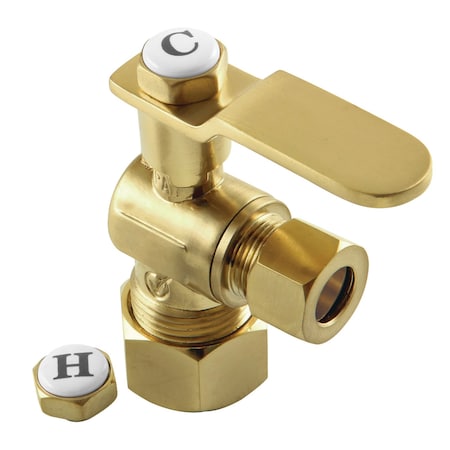 Kingston Brass KL5330PB 5/8" x 3/8" O.D. Comp Angle Stop Valve, Polished Brass KL5330PB
